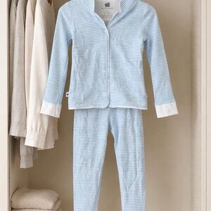 Paper Cape Blue & White Striped Pajama Set | Size 4T | Soft Kids Sleepwear